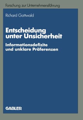 【预售】Entscheidung Unter Unsicherheit: Informationsd...