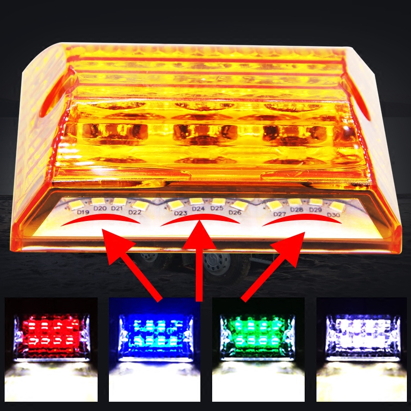 大货车边灯腰灯24vled防水超亮照地多功能雾边侧灯挂大尾12v新品