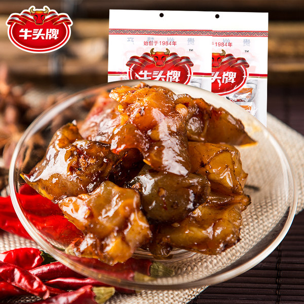 贵州特产 牛头牌 卤汁牛筋 112g*3袋 优惠券折后￥24.75包邮（￥54.75-30）香辣/五香可选