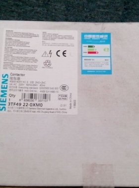 西门子 交流接触器 3TF4922-0XM0  3TF49220XM0  现货