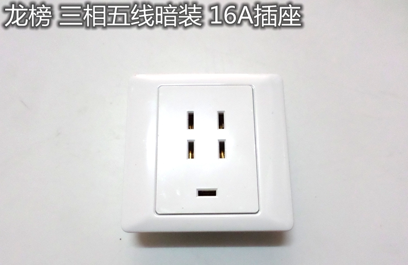 龙榜16A三相五线插座 进口机器用插座 大功率电器插座