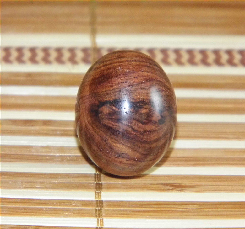 海南黄花梨油梨老料鬼眼虎皮纹2.4cm单珠佛珠念珠单颗【上】
