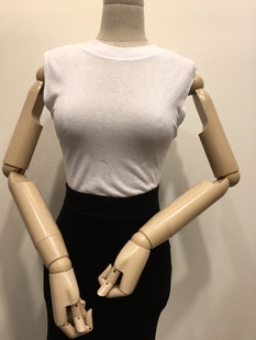 现货TALK TALK韩国东大门女夏季修身无袖圆领冰丝薄款打底衫T恤