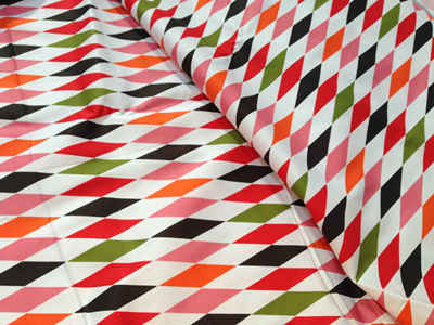 布料复古风菱形格服装手工diy