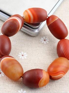 缠丝玛瑙手链珠南红磨砂玉髓