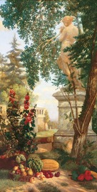 古典静物油画世界名画，花卉装饰画复制品玄关，竖幅挂画手绘风