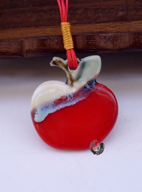 限量陶瓷项链 颜色釉蝴蝶提琴米奇吊坠子 苹果坠编织链百搭毛衣链