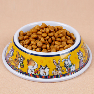 宠物用品 兔子龙猫豚鼠食具宠物用品 防咬防打翻密胺食物碗 食盆