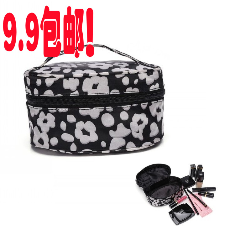 包邮促销日本杂志附录经典玫瑰花化妆包收纳小物包便捷随身洗漱包