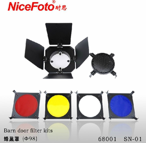 高档耐思98mm四叶挡光板 蜂窝蜂巢四页片AF250/GsY180/150摄影灯