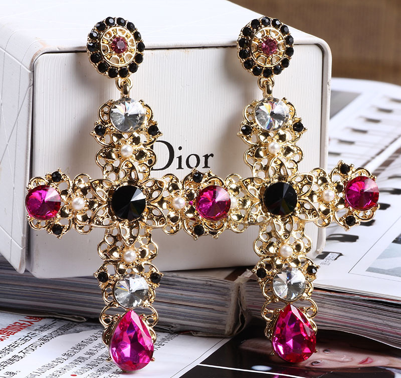 欧美巴洛克风网红同款十字架长款