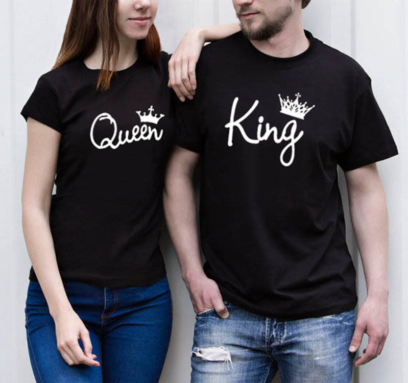 New 2017 Summer Women Men Lovers T Shirt Short Sleeve Couple