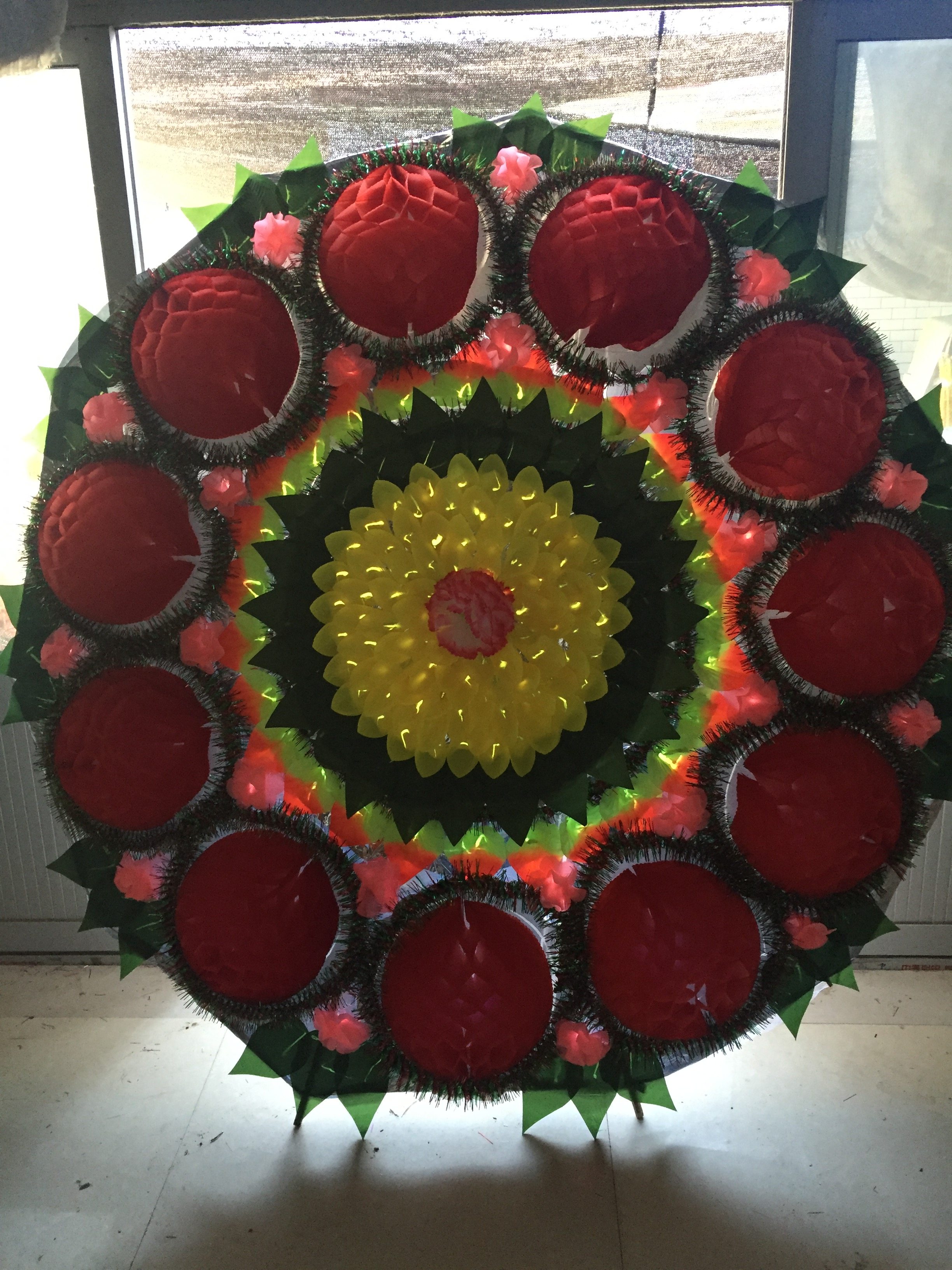 殡葬祭奠花圈白事丧事葬礼花圈2米造型折叠式竹架伞圈厂家直销