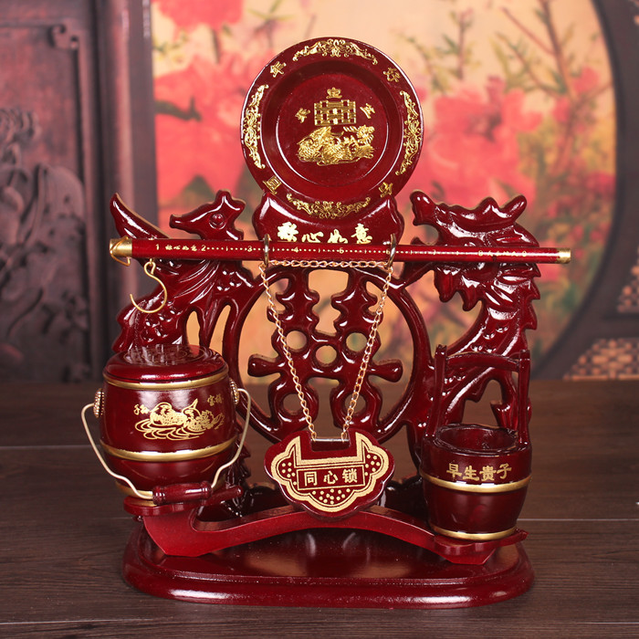 结婚庆仿红木称心如意包邮子孙桶