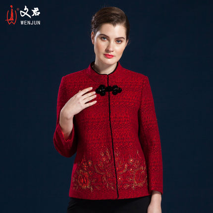 文君奶奶装外套老人衣服春秋装老太太新年冬老