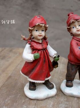 美式乡村风油画彩绘古董家居装饰