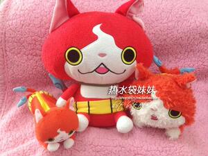 日单3DS/3DSLL万代BANDAI妖怪手表拳师猫地缚猫毛绒公仔玩偶玩具