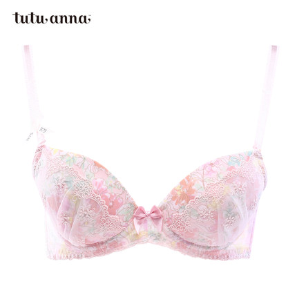 tutuanna文胸 蕾丝罩面内衣 日系性感带插垫文胸【新】-tmall.com天猫