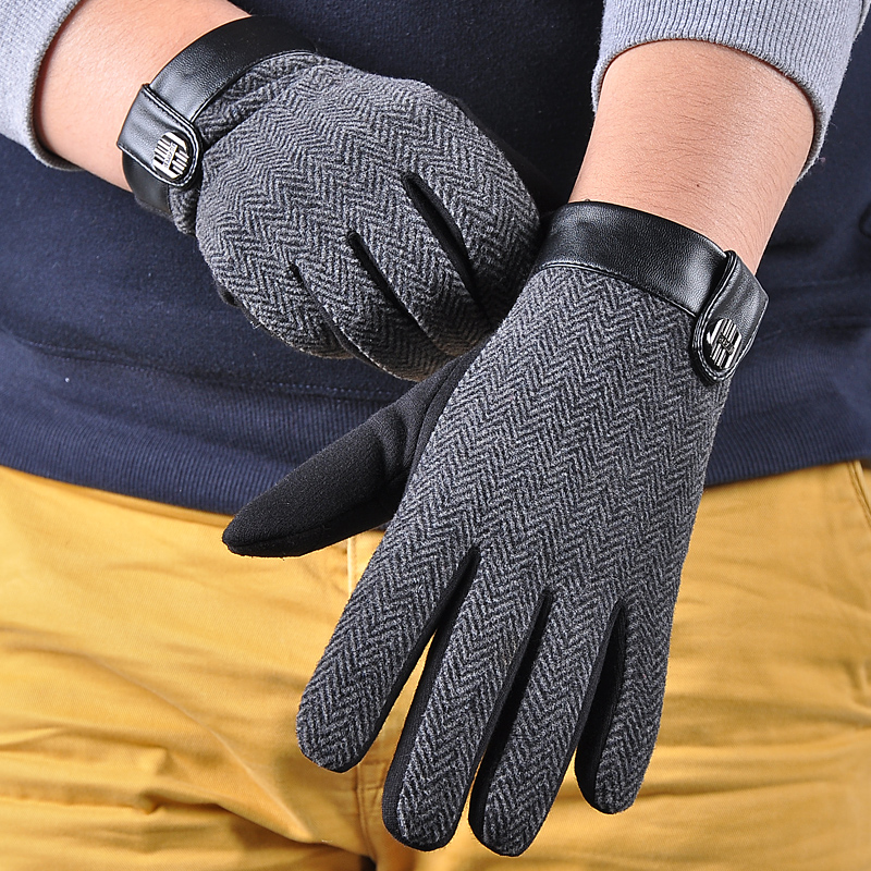 Gants pour homme WARMEN en velours - Ref 2782658 Image 1