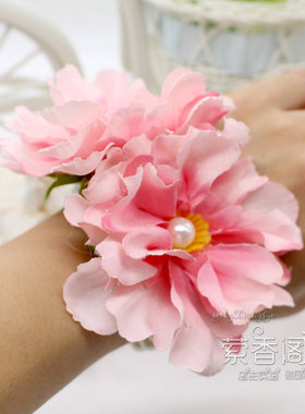 波西米亚风海边仿真花珍珠手链