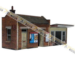 [777纸模型]02 小型火车站 OO HO N比例1:76 87 150火车建筑场景