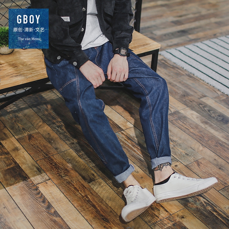 Jeans pour jeunesse droite en vrac en coton pour automne - Ref 1483038 Image 3