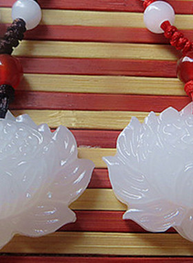 正品阿富汗玉雪莲花吊坠新款精美莲花项坠手工DIY饰品配件新品实