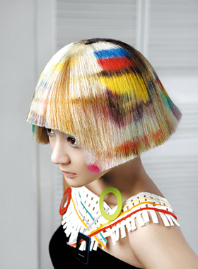 美女美发模特海报挂图发廊酒吧/烫发/卷发/发型造型装饰画S1109C