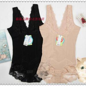 绿时代塑身正品1010女薄蕾丝收腹塑身衣连体美体塑身衣束身衣