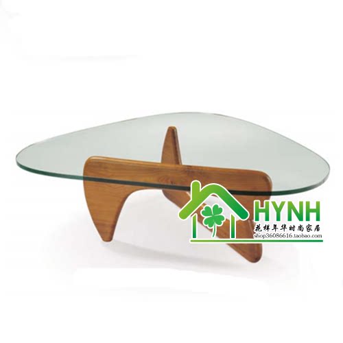 特价北欧实木设计师创意时尚个性简约现代野口勇玻璃咖啡茶几桌子