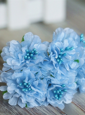 辅料仿真假花朵DIY手工布艺樱花迷你花拍摄婚礼婚庆装饰4元1束