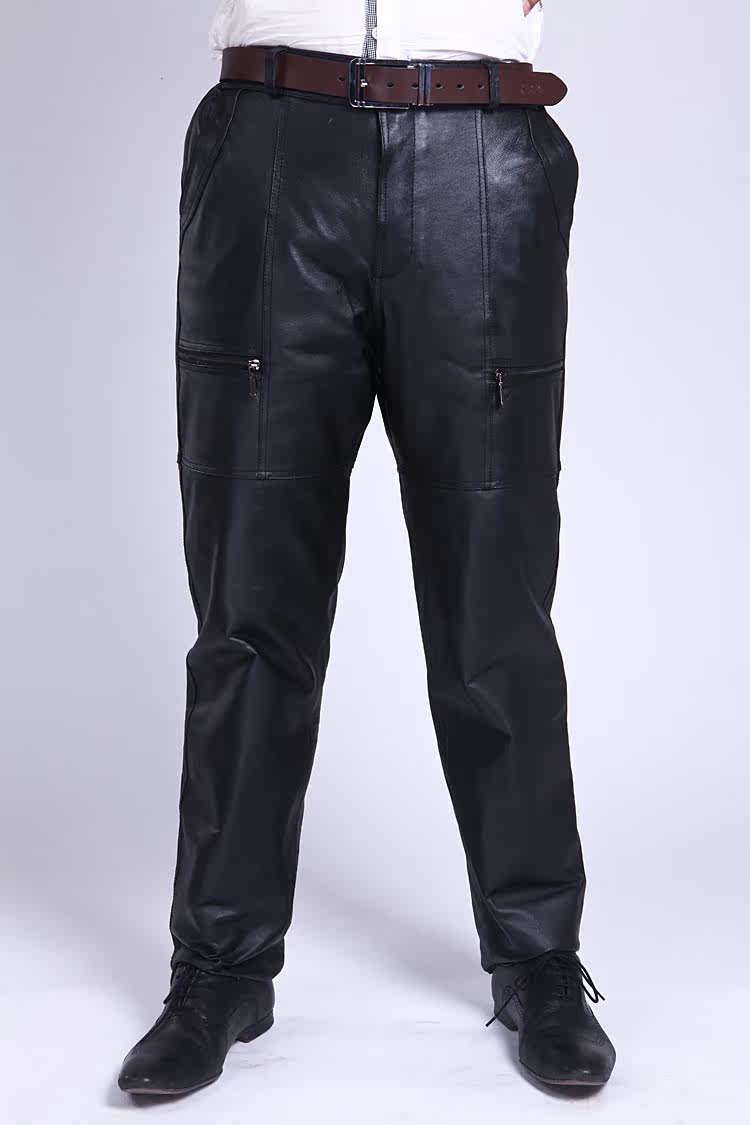 Pantalon cuir homme droit pour hiver - Ref 1493031 Image 6