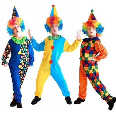 圣诞节儿童表演服装儿童节cosplay衣服小丑服装男女儿童小丑套装