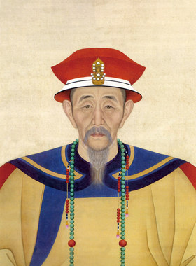 清朝皇帝古代康熙饭店居家装饰画
