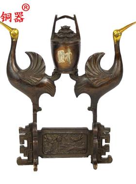 黄铜仙鹤摆件工艺品