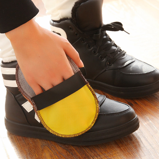 仿羊毛皮革抛光手套 方便鞋擦 上鞋油抛光 多功能擦鞋布