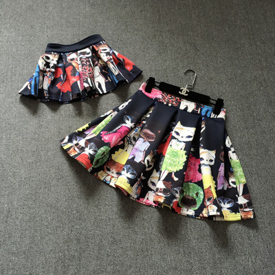 伞裙时尚印花太空棉百搭风伞裙