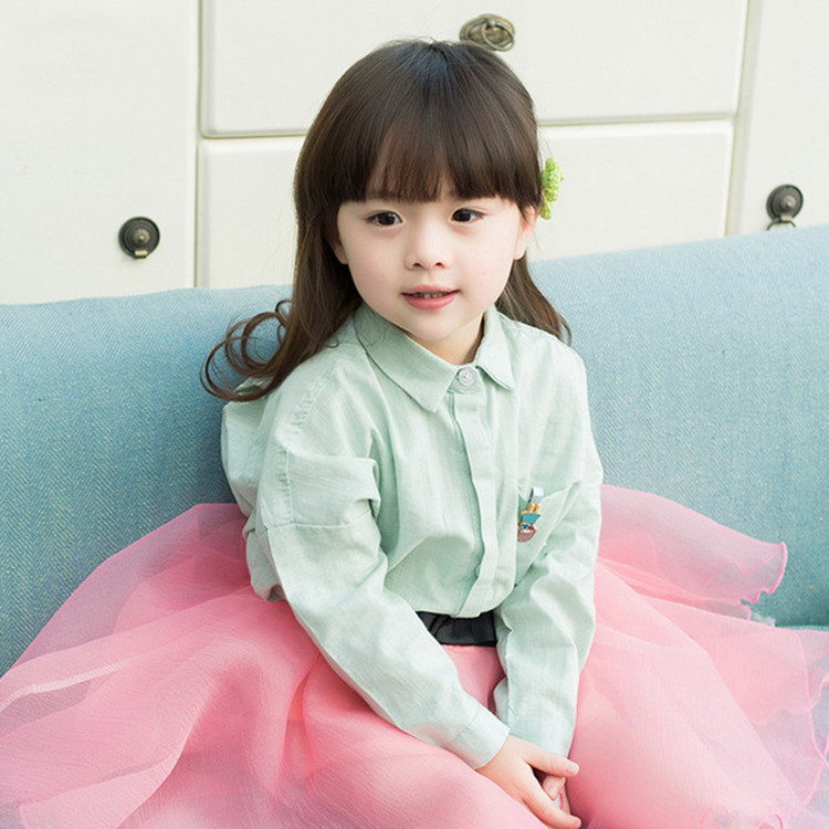Chemise fille à manche longue - Ref 2088578 Image 1