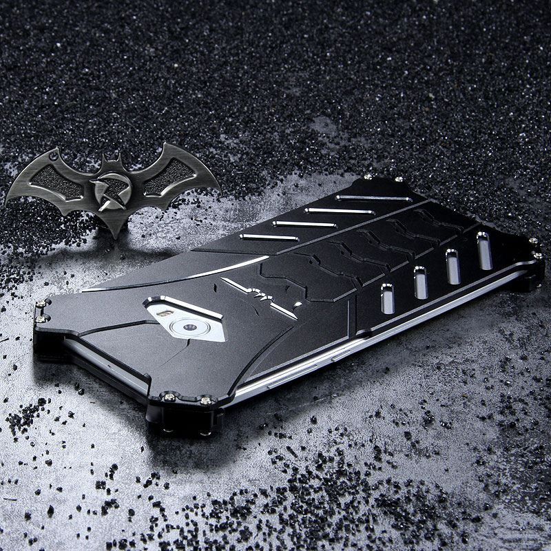 R-Just Batman Shockproof Aluminum Shell Metal Case with Custom Stent for Xiaomi Mi Note 2