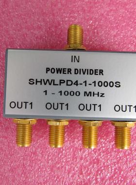1-1000MHz 1W SMA RF 射频同轴 4路 一分四功分器 频率可定制