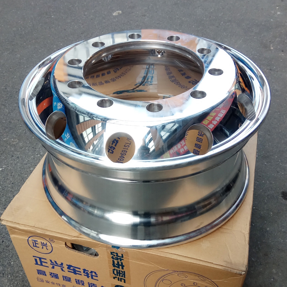 正兴正品 9.0R-22.5-25规格 前轮专用平顶 卡客车铝合金钢圈轮毂