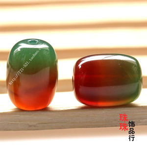 DIY散珠饰品材料 天然孔雀玛瑙桶珠鼓珠路路通配饰转运珠手链隔珠