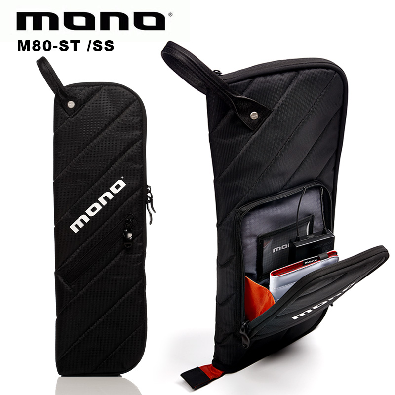 MONO鼓棒包 M80-ST/SS BLK架子鼓鼓锤鼓槌鼓棍多副装收纳包袋