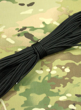 7GEA 黑色7芯硬质圆伞绳 轻量化携行绳索配背心背包合适 550磅