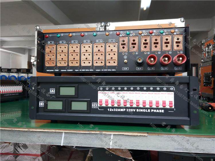 新款12路电源直通箱数字硅箱6路直通柜调光台舞台灯光舞台配电箱