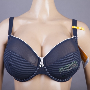N226经典 内衣胸罩65G70C80E 条纹原单大罩杯文胸超簿透气性感大码