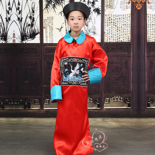 儿童古装官服太监服县官服小僵尸服装万圣节鬼服舞台演出服装摄影