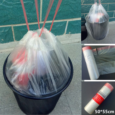 出口剩余垃圾袋60只抽绳带塑料袋