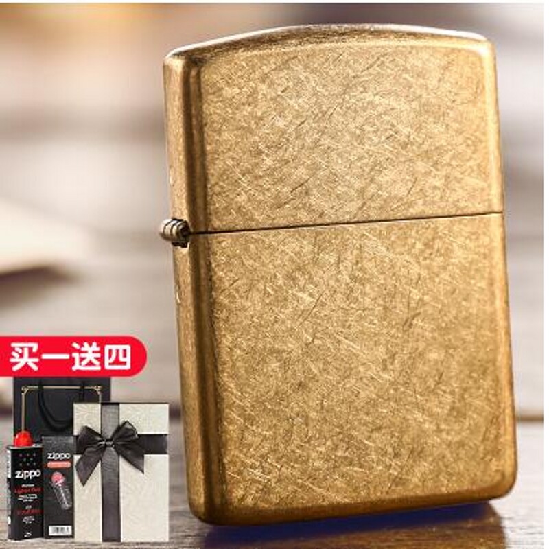 美国Zippo打火机zippo原装正版 纯铜花沙盔甲重机28496 专柜正品