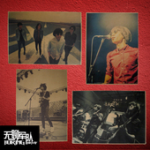 咖啡馆酒吧室内照片相框墙 饰画 逃跑计划 摇滚复古牛皮纸海报装